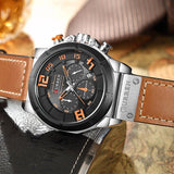 Quartz Men Leather Wrist Watch