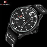 Leather Army Military Quartz Watch