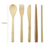 7-Piece Wooden Flatware Cutlery