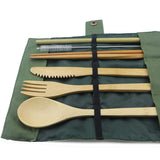 7-Piece Wooden Flatware Cutlery