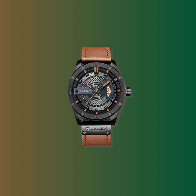 Leather Quartz Wrist Watch